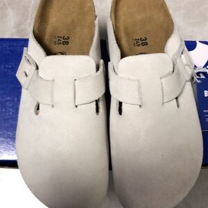 🍭birkenstock Men's Cream Suede Loafers